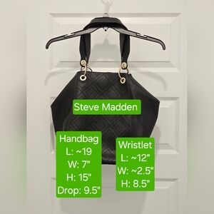 Steve Madden Handbag and Wristlet, Like New, Size Large